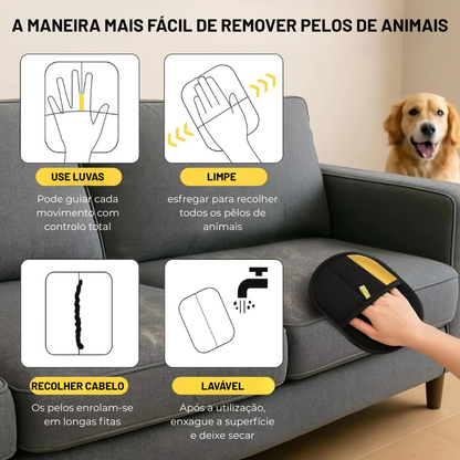 LuvaMagic – Luva Removedora de Pêlos Reutilizável e Ecológica